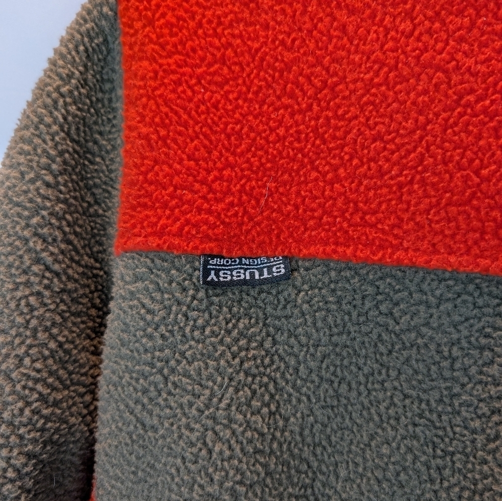 Stussy Drift Diagonal Zip Pullover in Tomato size S in VGUC - Picture 5 of 12